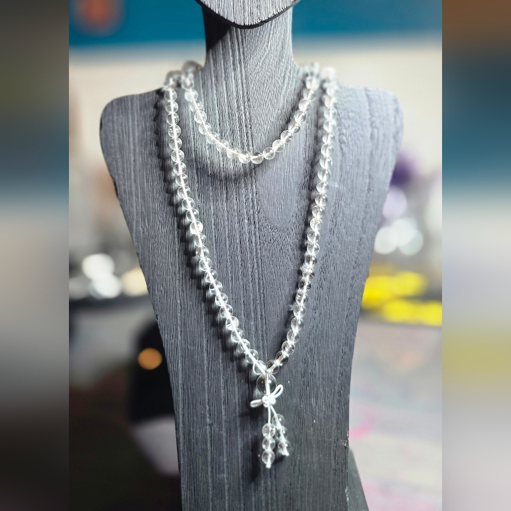 Elegant Quartz Mala Necklace